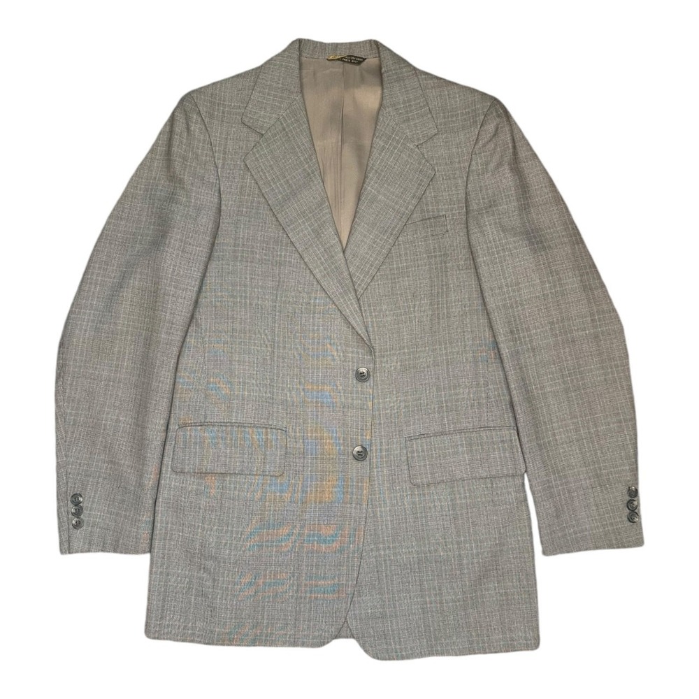 Palm Beach Windowpane Blazer Mens‎ 40R Sport Coat Vintage